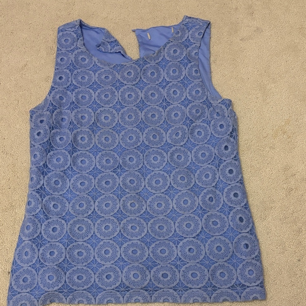 Elegant Blue Lace Women's Top